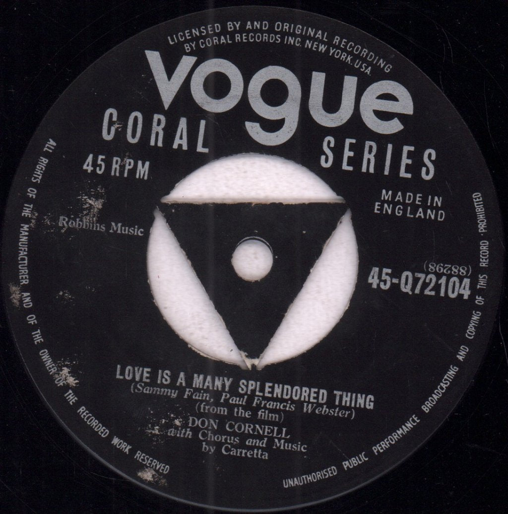 Don Cornell - Bible Tells Me So - 7 Inch