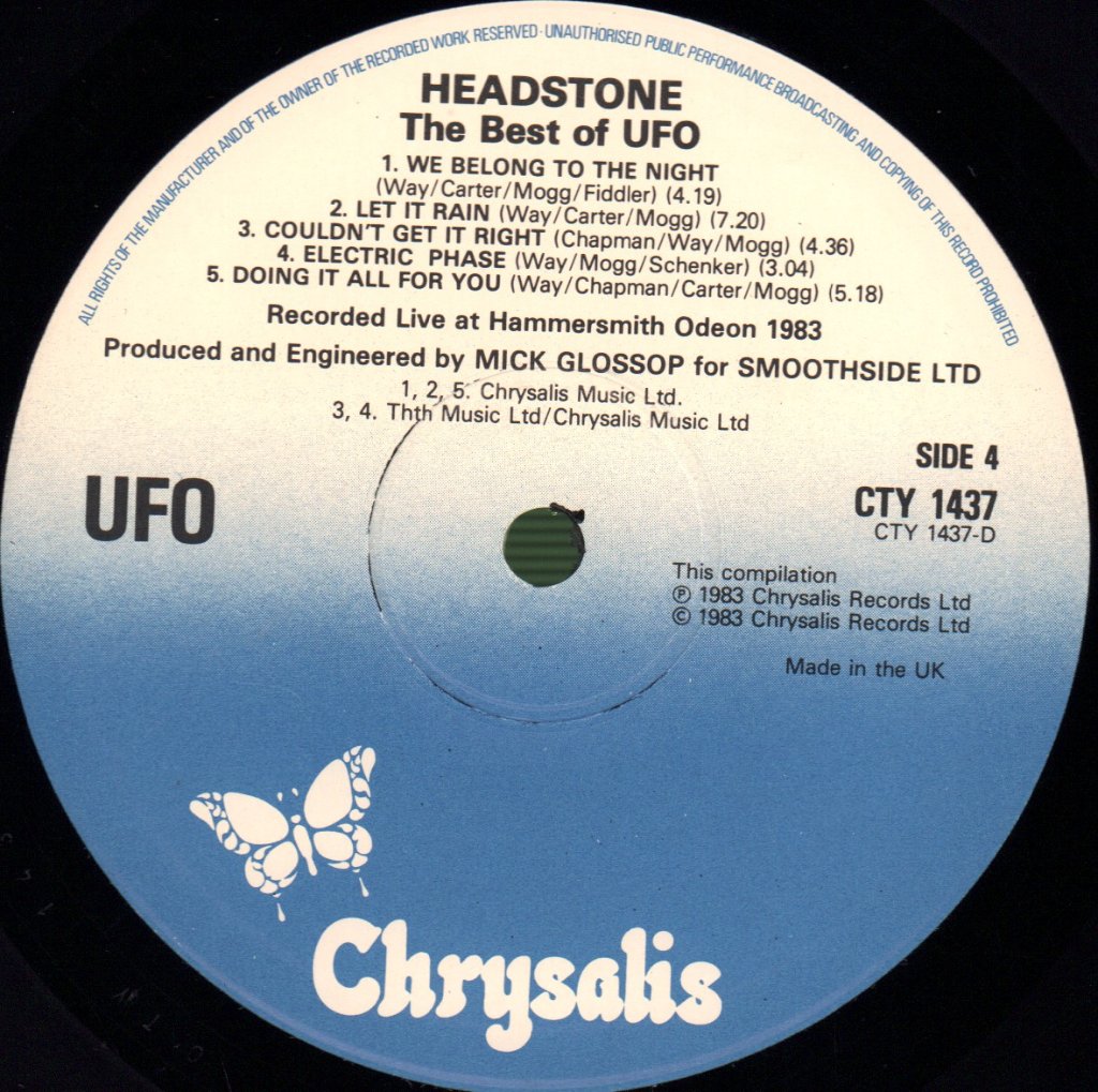 Various Artists - Headstone: The Best Of UFO - Double Lp