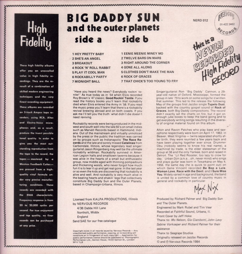 Big Daddy Sun And The Outer Planets - Big Daddy Sun And The Outer Planets - Lp
