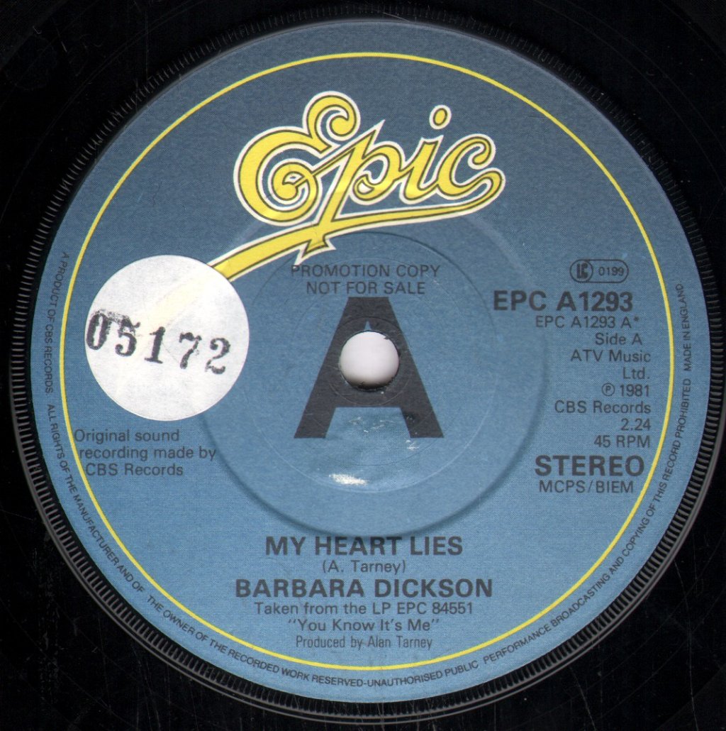 Barbara Dickson - My Heart Lies - 7 Inch