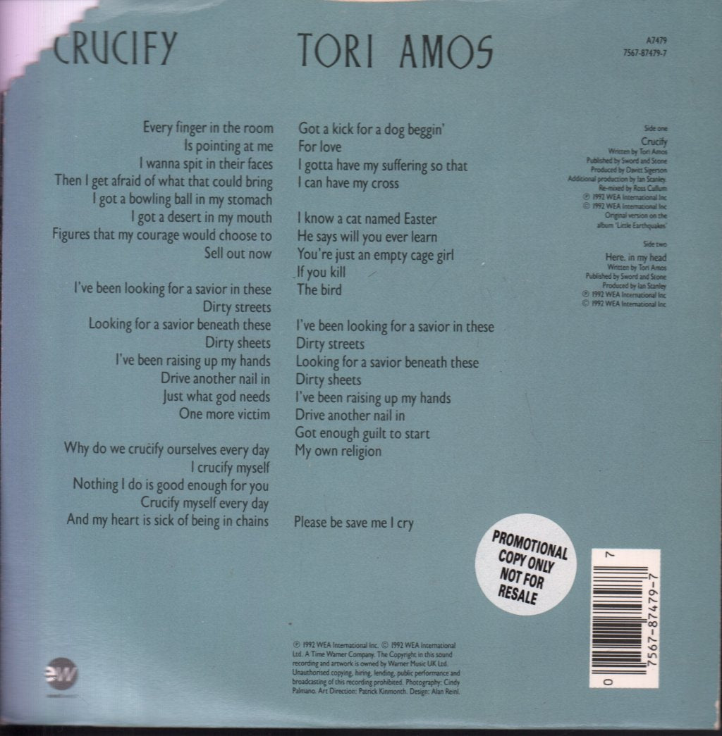 Tori Amos - Crucify - 7 Inch