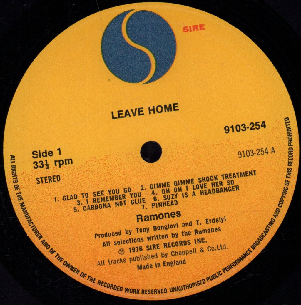 Ramones - Leave Home - Lp
