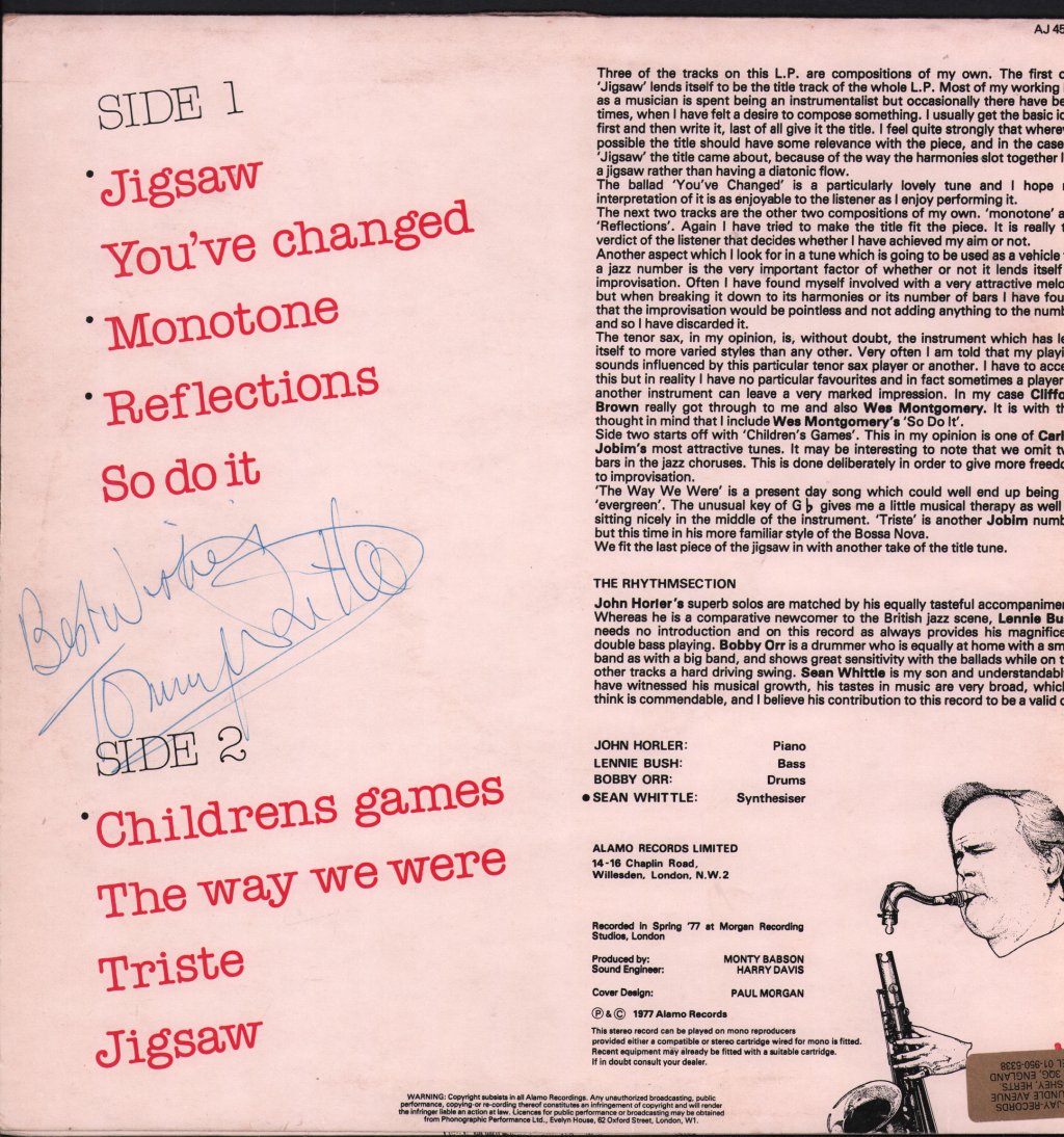 Tommy Whittle Quartet - Jigsaw - Lp