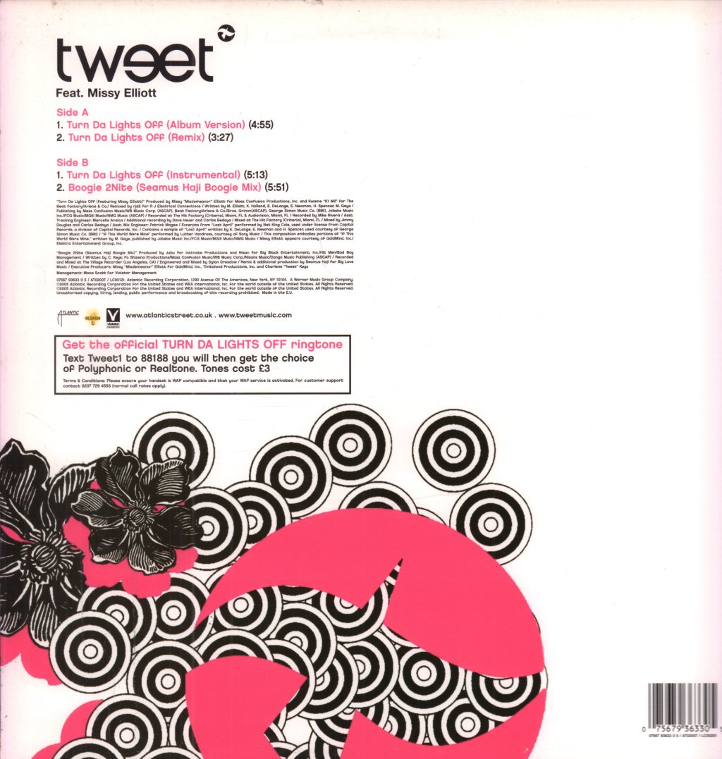 Tweet Feat. Missy Elliott - Turn Da Lights Off - 12 Inch