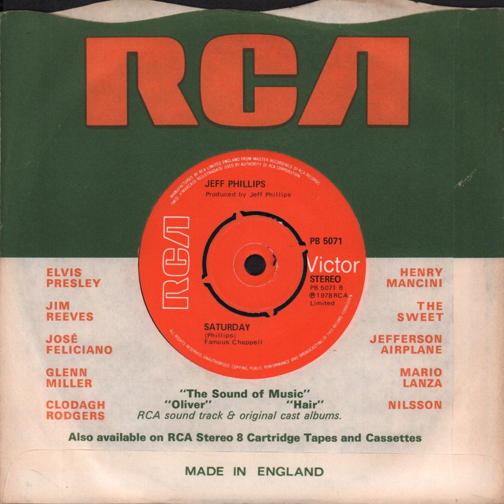 Jeff Phillips - Rock Me Slowly - 7 Inch