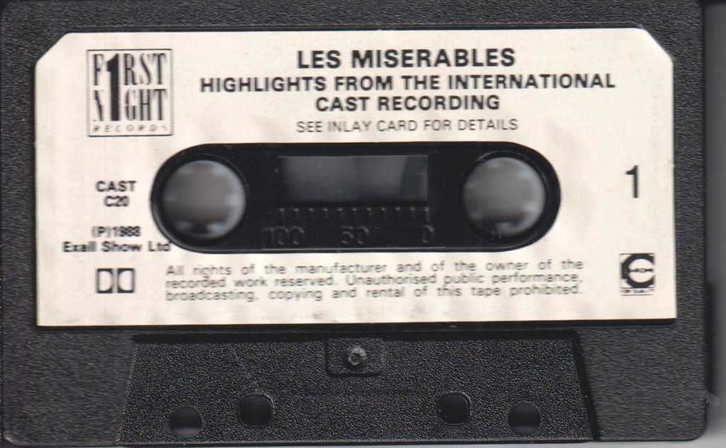 Alain Boublil - Highlights From Les Miserables The International Cast Recording - Cassette