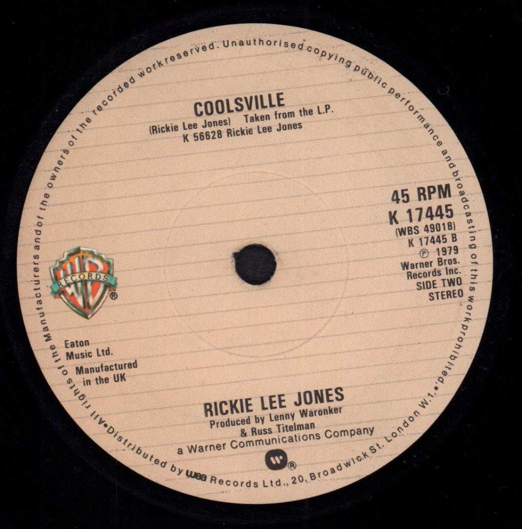 Rickie Lee Jones - Young Blood - 7 Inch