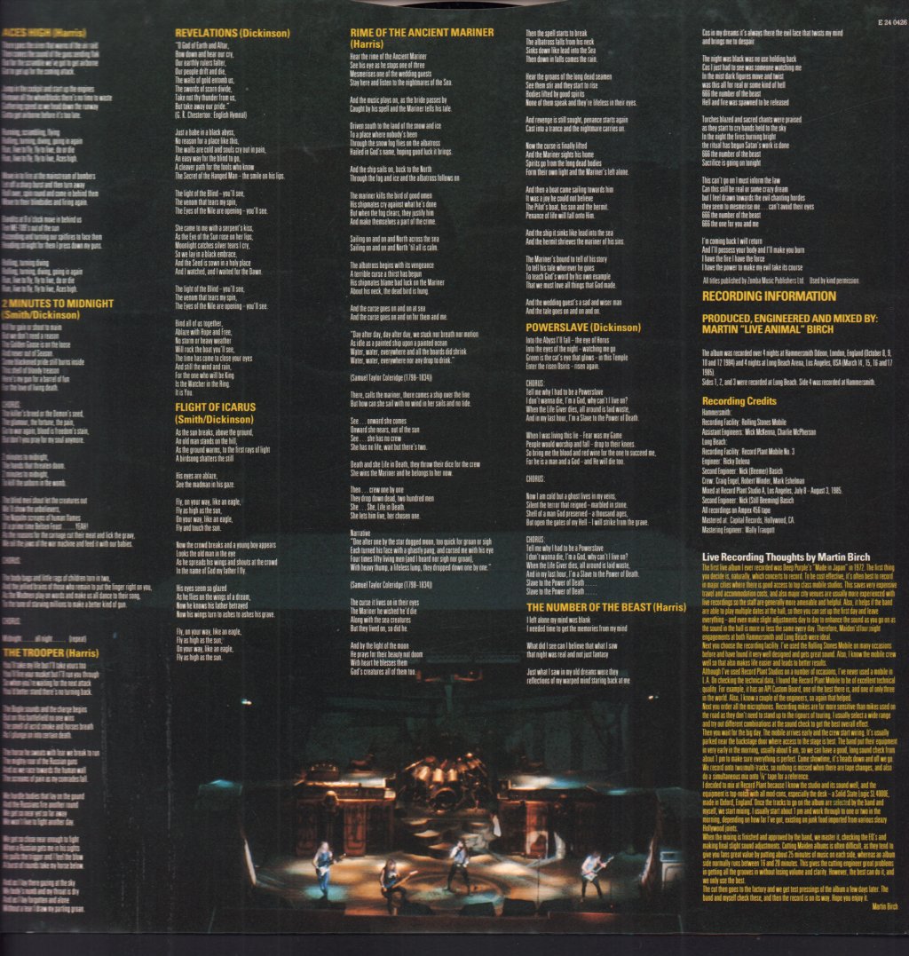 Iron Maiden - Live After Death - Double Lp