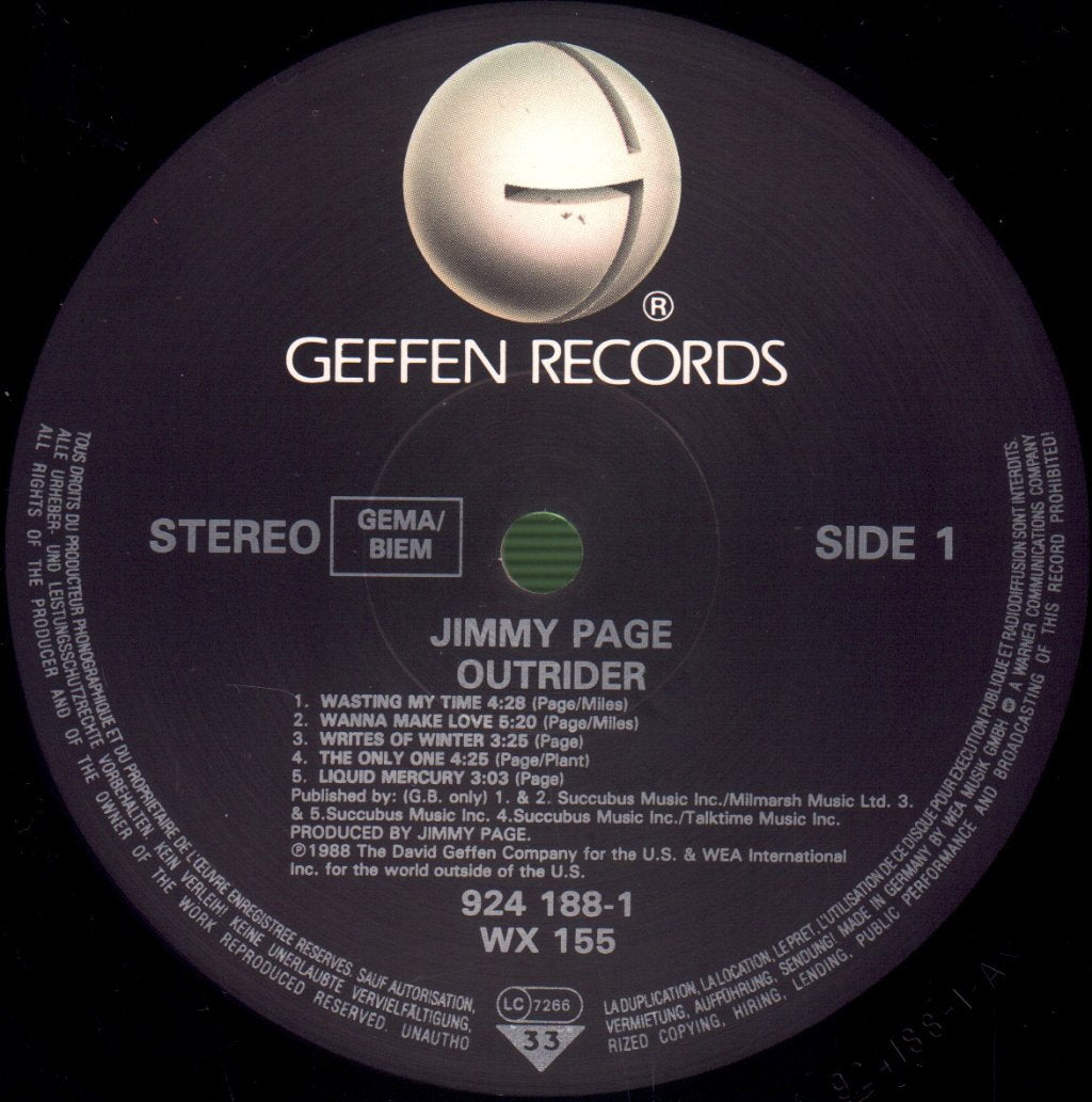 Jimmy Page - Outrider - Lp