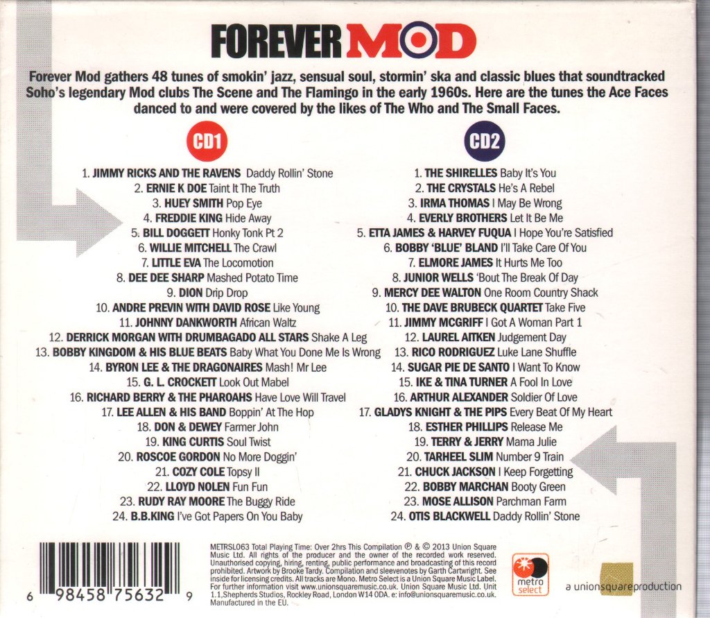 Various Artists - Forever Mod (An Essential Collection Of Ska, Soul, Blues & Jazz) - Double Cd