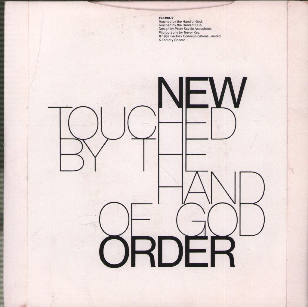 New Order - Touched By The Hand Of God - 7 Inch