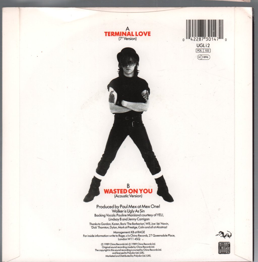 Ugly As Sin - Terminal Love - 7 Inch