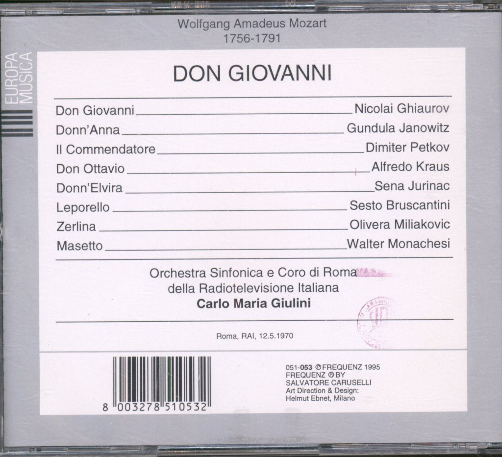 Carlo Maria Giulina - Mozart - Don Giovanni - Cd Set
