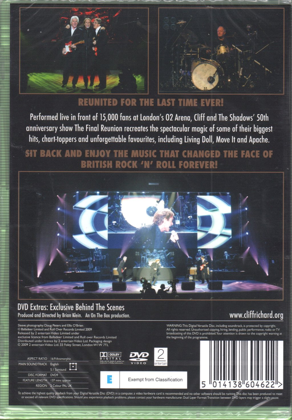 Cliff Richard & The Shadows - Final Reunion - Dvd