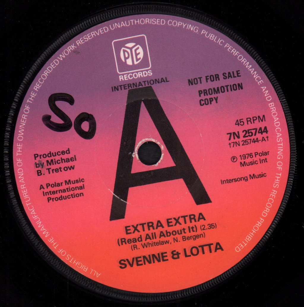 Svenne And Lotta - Extra Extra - 7 Inch