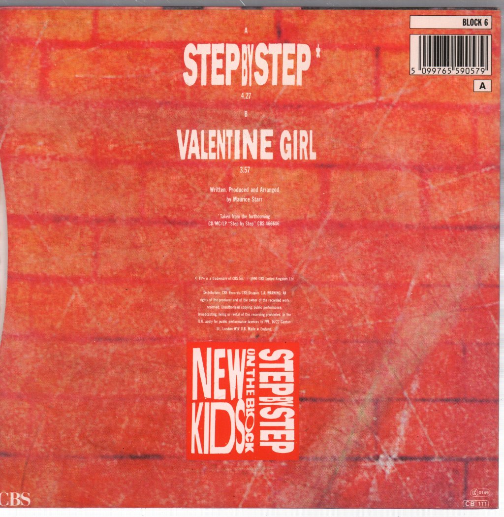 New Kids On The Block - Step By Step - 7 Inch