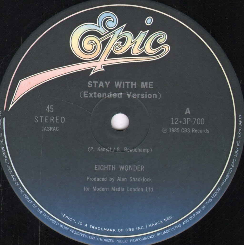 Eighth Wonder - Stay With Me - 12 Inch