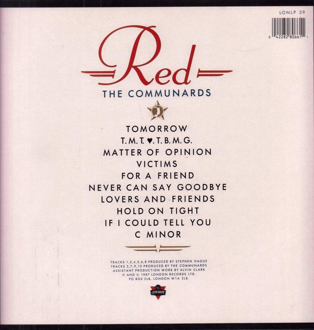 Communards - Red - Lp