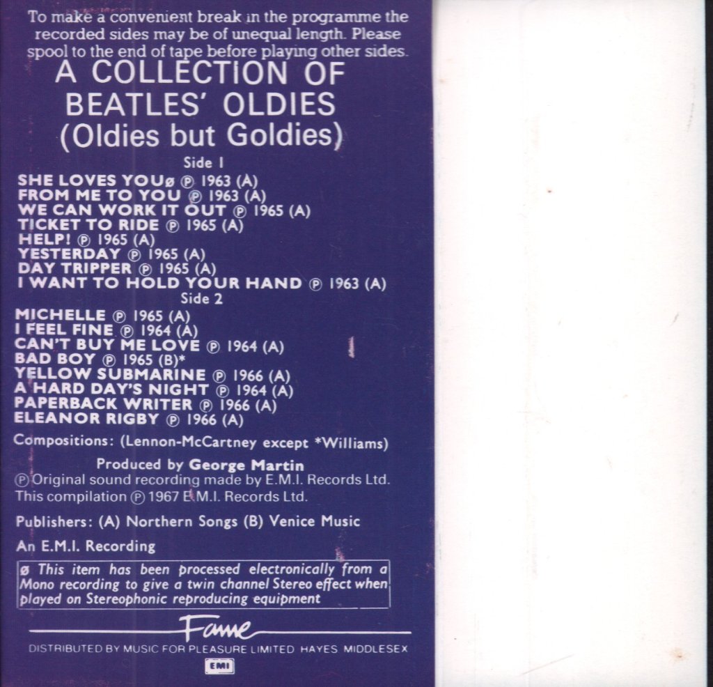 Beatles - A Collection Of Beatles Oldies - Cassette