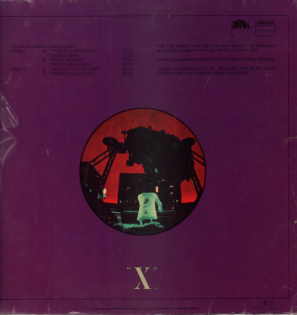 Klaus Schulze - "X" - Double Lp