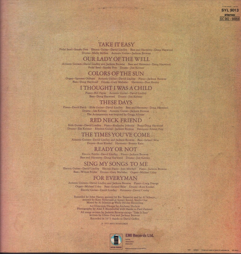 Jackson Browne - For Everyman - Lp