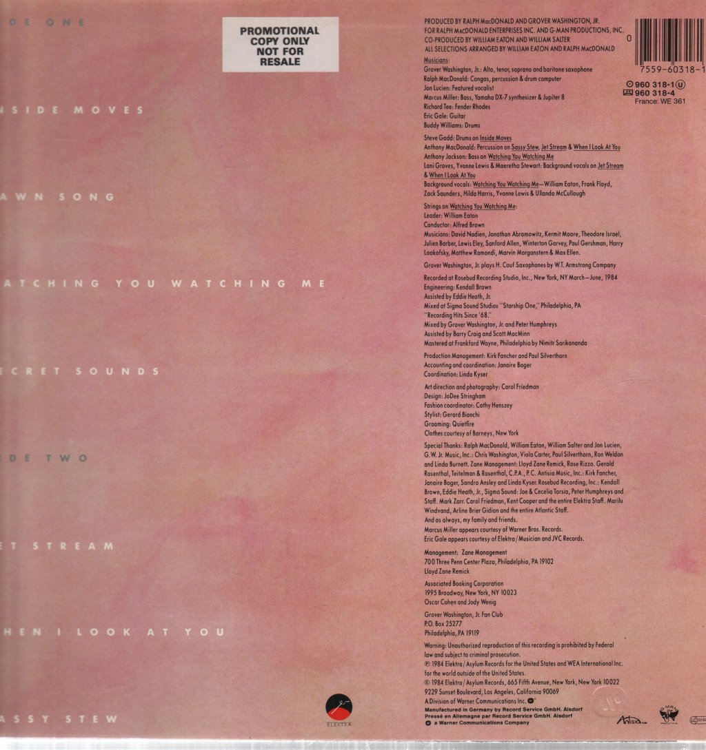 Grover Washington Jr - Inside Moves - Lp