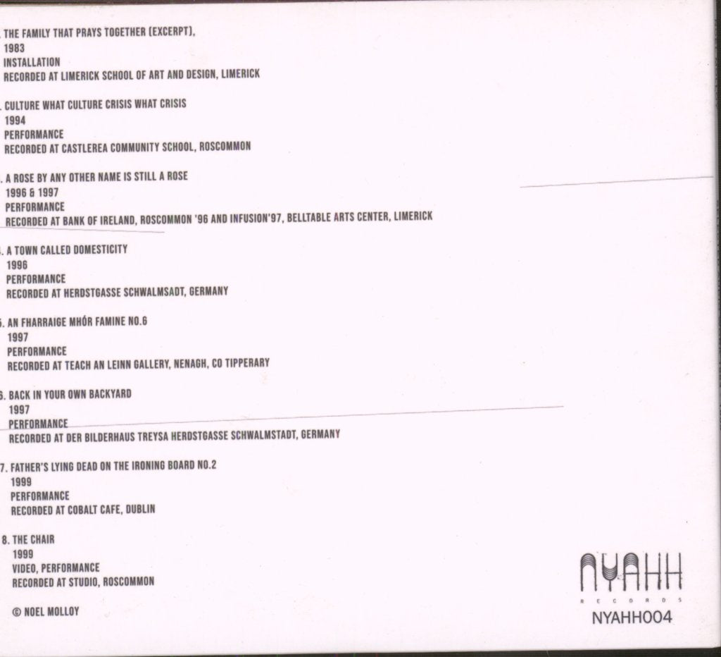 Noel Malloy - Selected Audio Work 1983 - 1999 - Cd