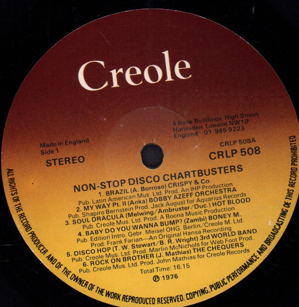 Various Artists - Non Stop Disco Chartbusters - Lp