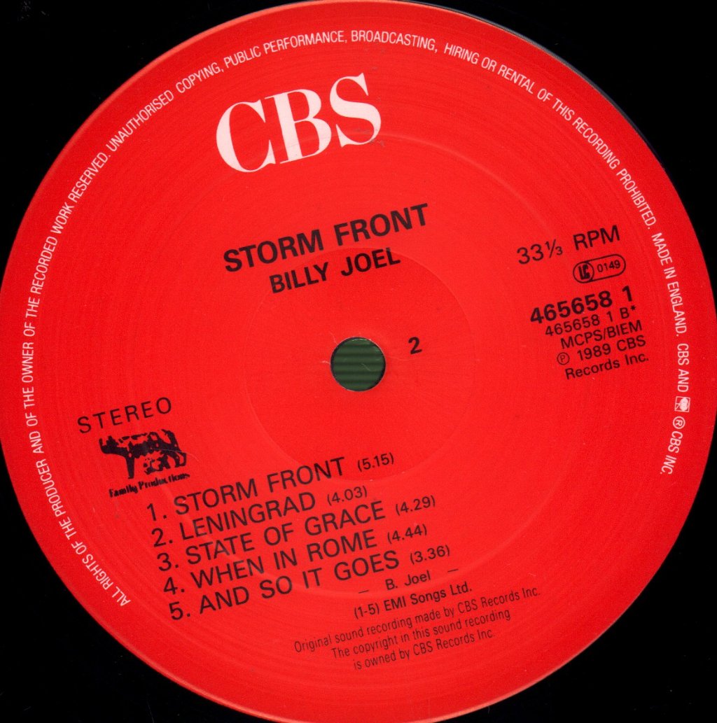 Billy Joel - Storm Front - Lp