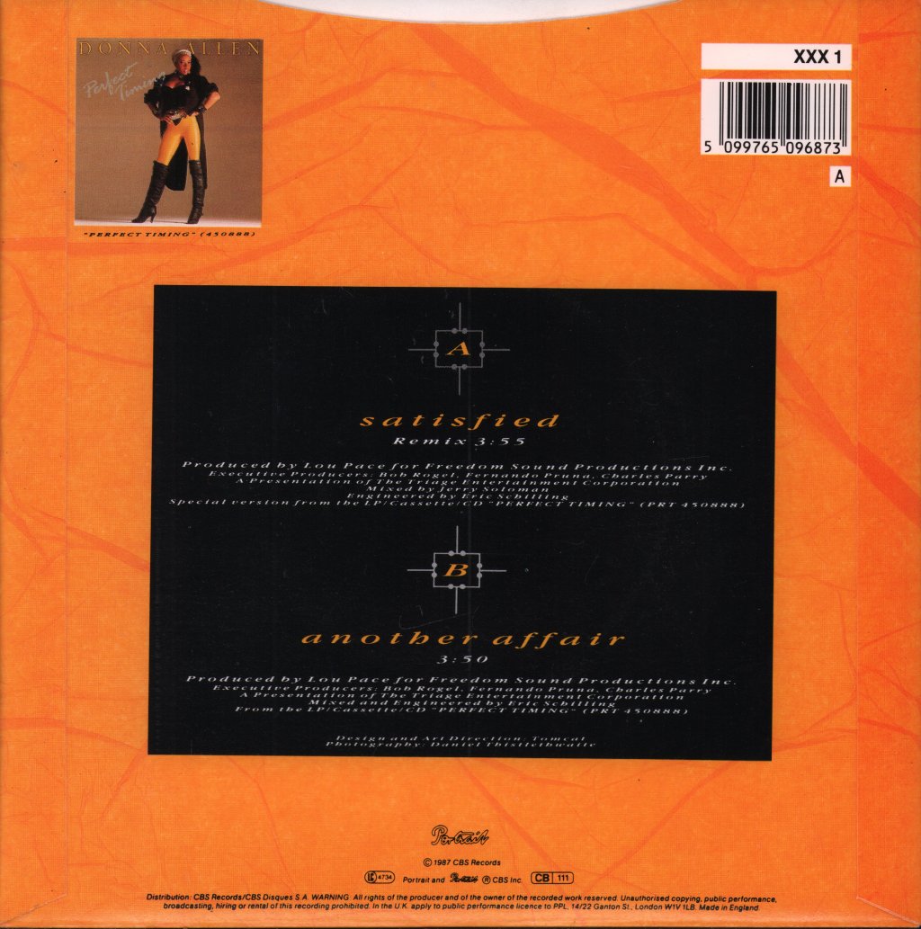 Donna Allen - Satisfied - 7 Inch