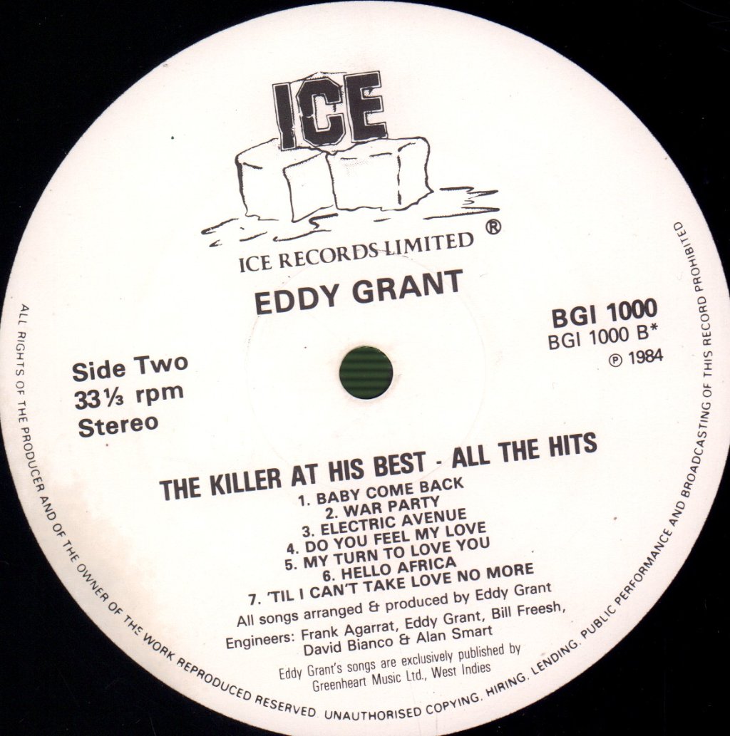 Eddy Grant - Killer At His Best - All The Hits - Lp