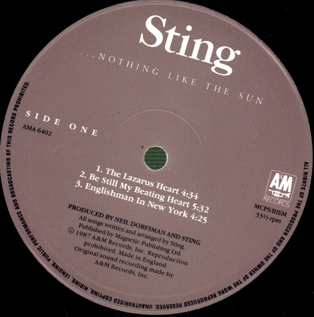 Sting - Nothing Like The Sun - Double Lp
