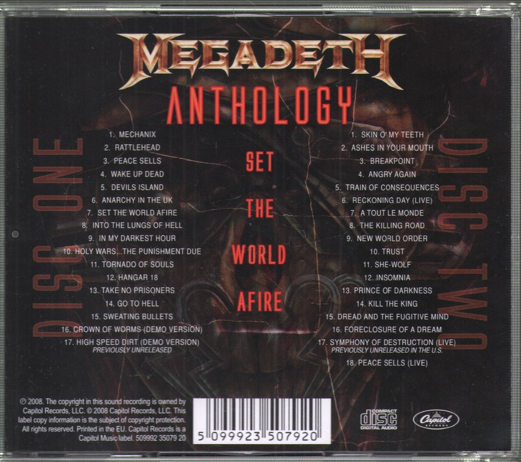 Megadeth - Anthology: Set The World Afire - Double Cd