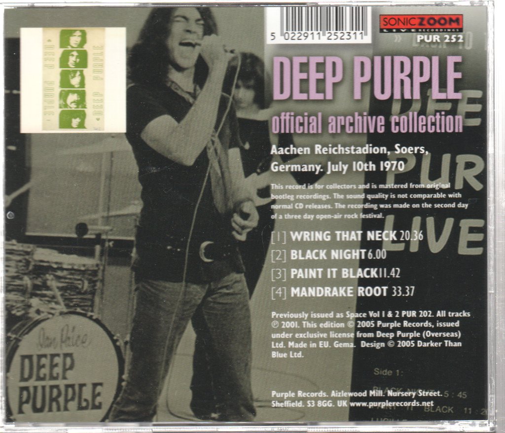 Deep Purple - Live In Aachen 1970 - Cd