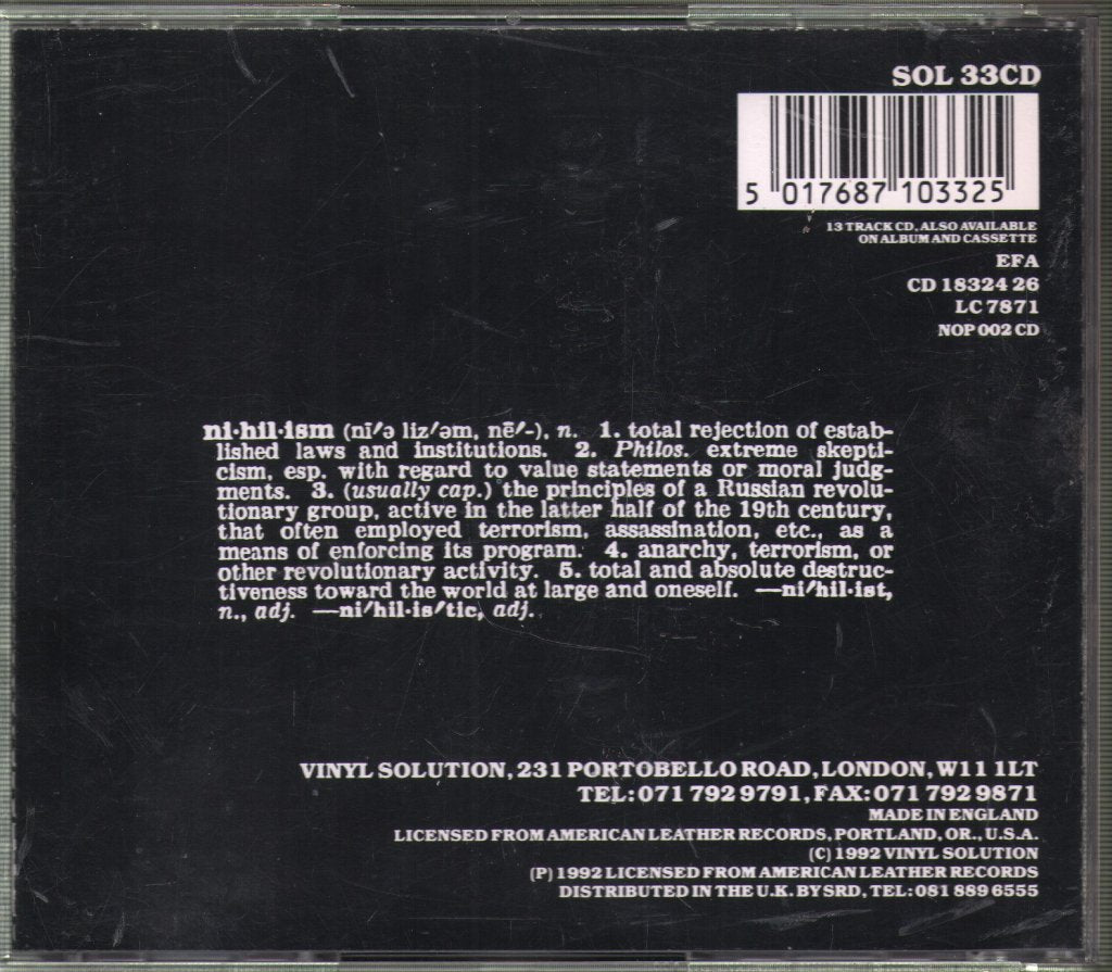 Poison Idea - Blank, Blackout, Vacant - Cd