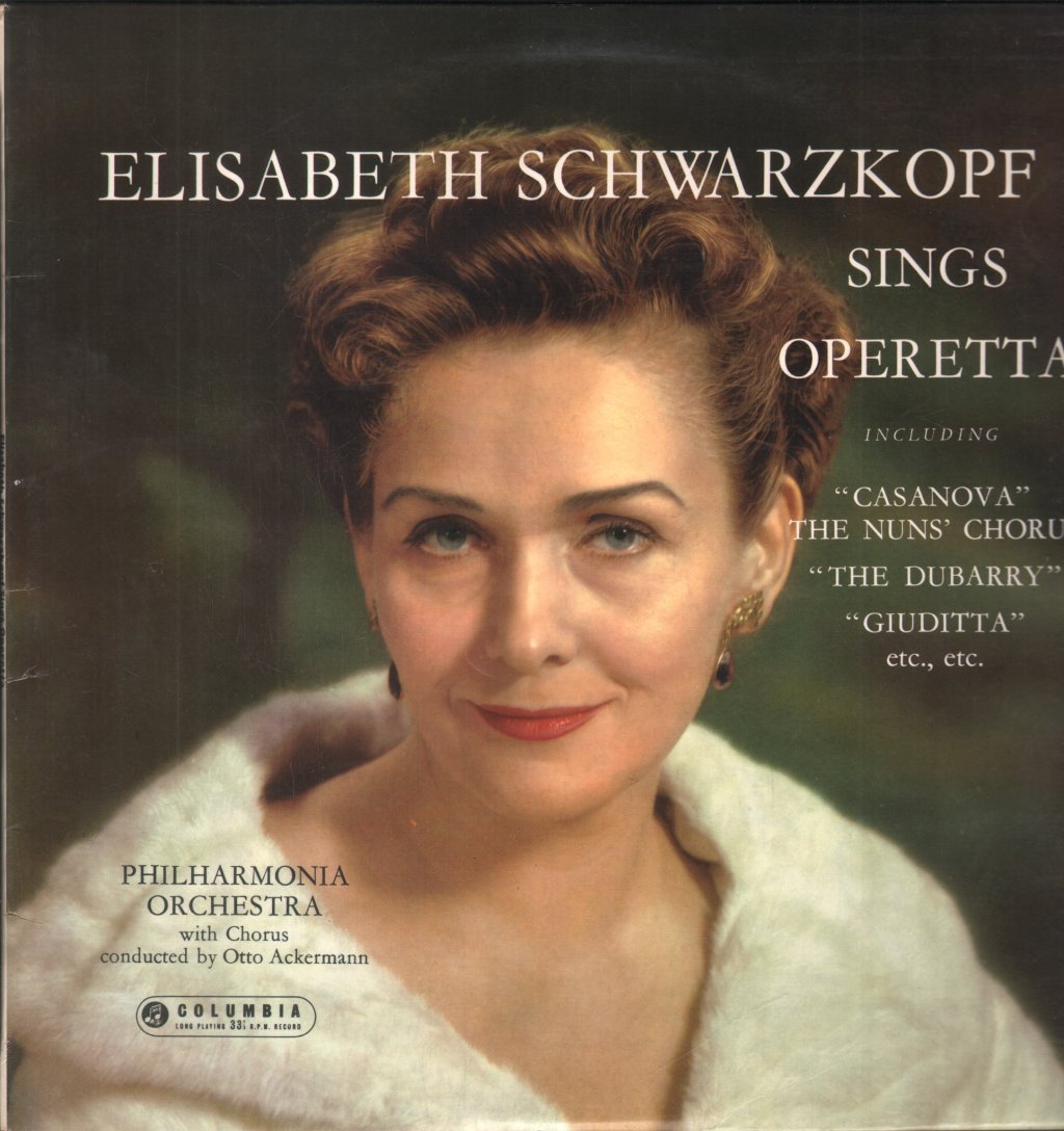 Elisabeth Schwarzkopf / Otto Ackermann / Philharmonia Orchestra - Elisabeth Schwarzkopf Sings Operetta - Lp