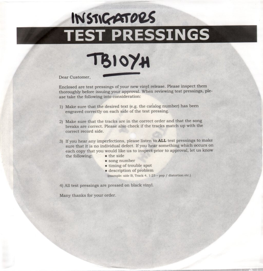 Instigators - Blood Is On Your Hands - Lp