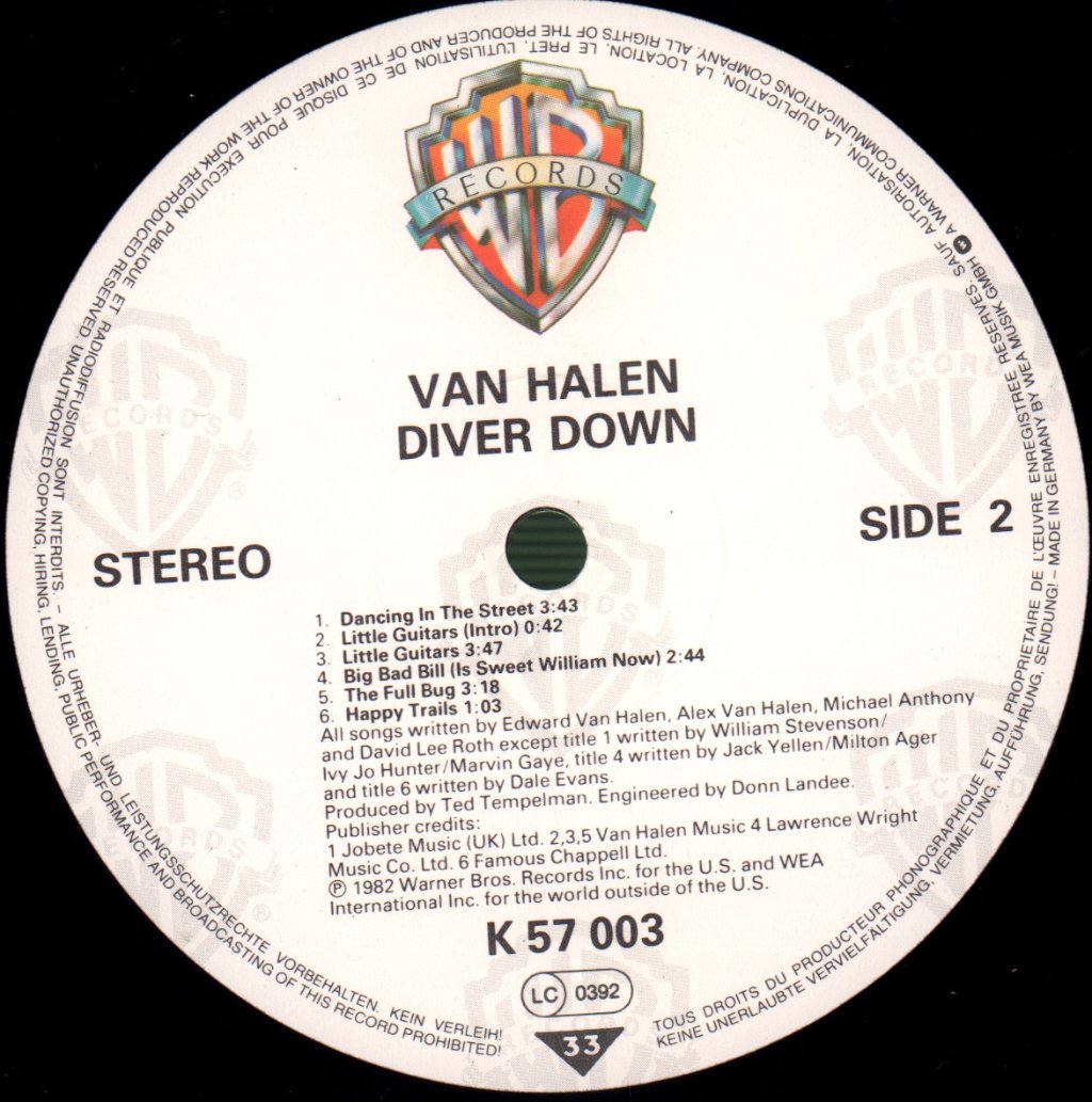 Van Halen - Diver Down - Lp