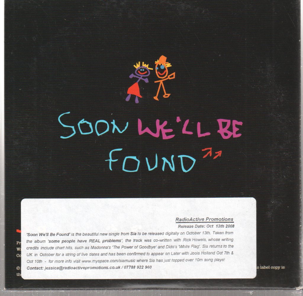 Sia - Soon We'll Be Found - Cd