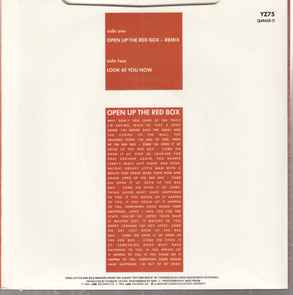 Simply Red - Open Up The Red Box - 7 Inch