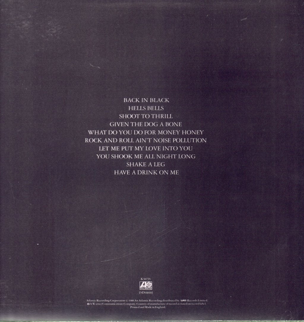 AC/DC - Back In Black - Lp