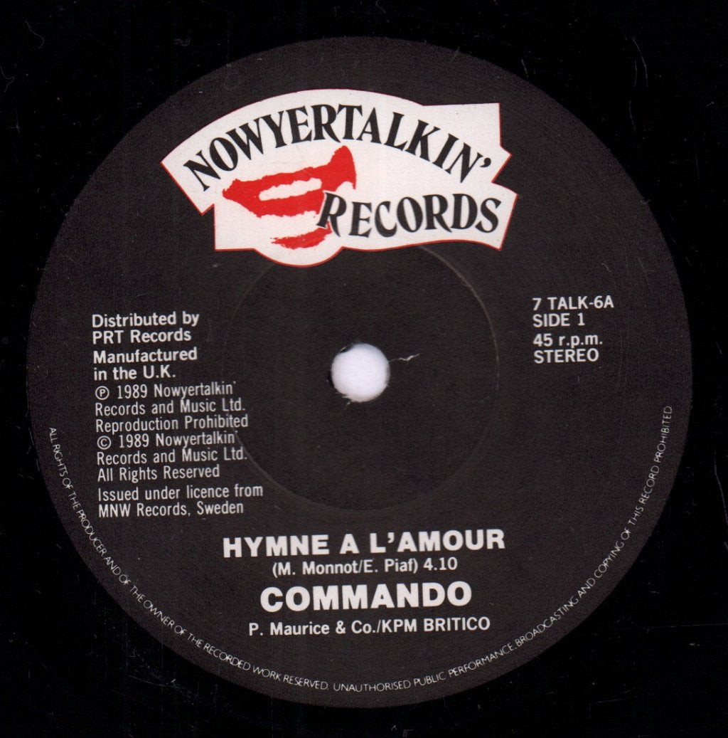 Commando (Indie/Rock Group) - Hymne A L'amour - 7 Inch