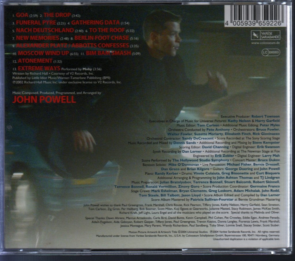 John Powell - Bourne Supremacy (Original Motion Picture Soundtrack) - Cd