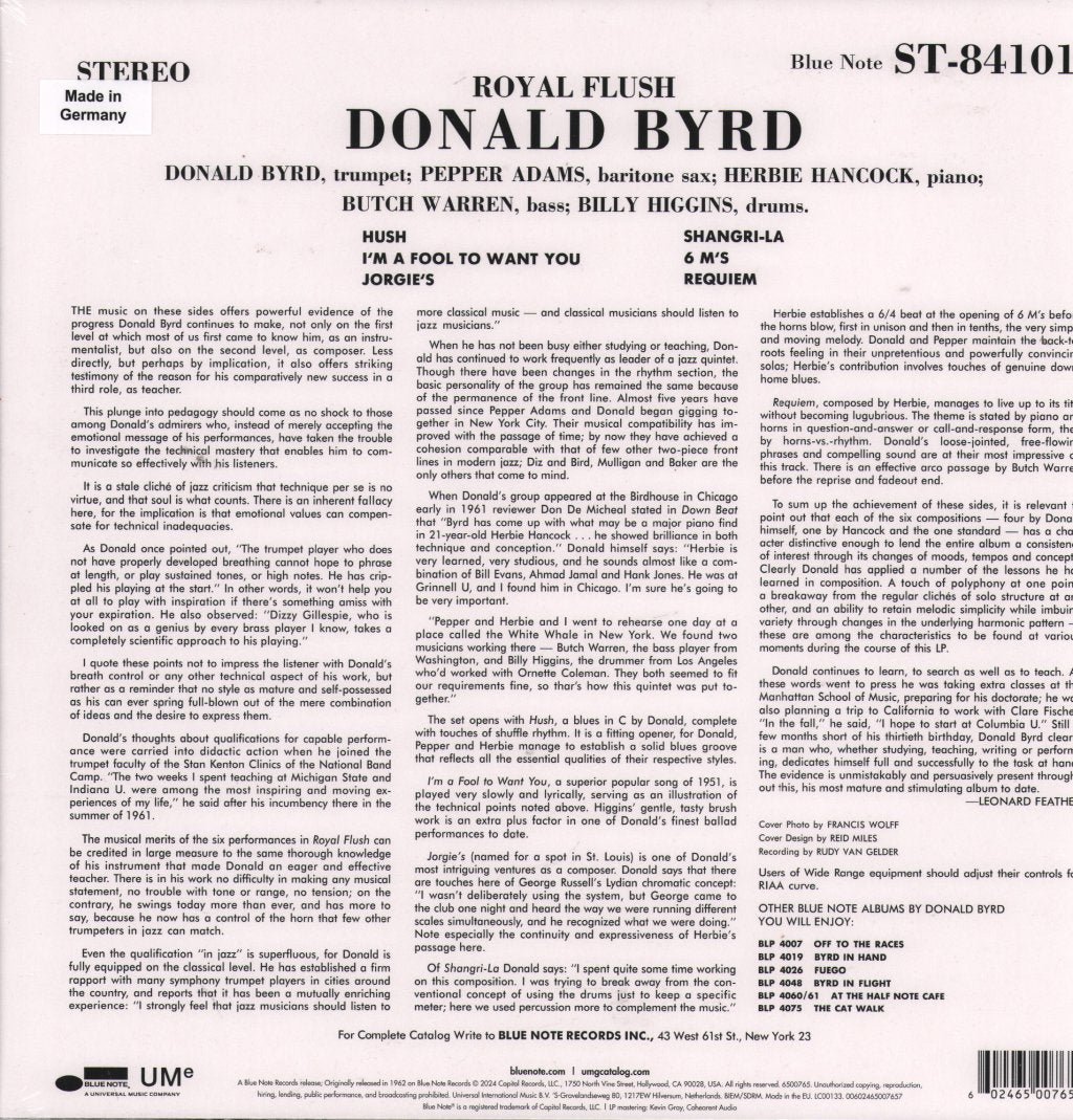 Donald Byrd - Royal Flush - Lp