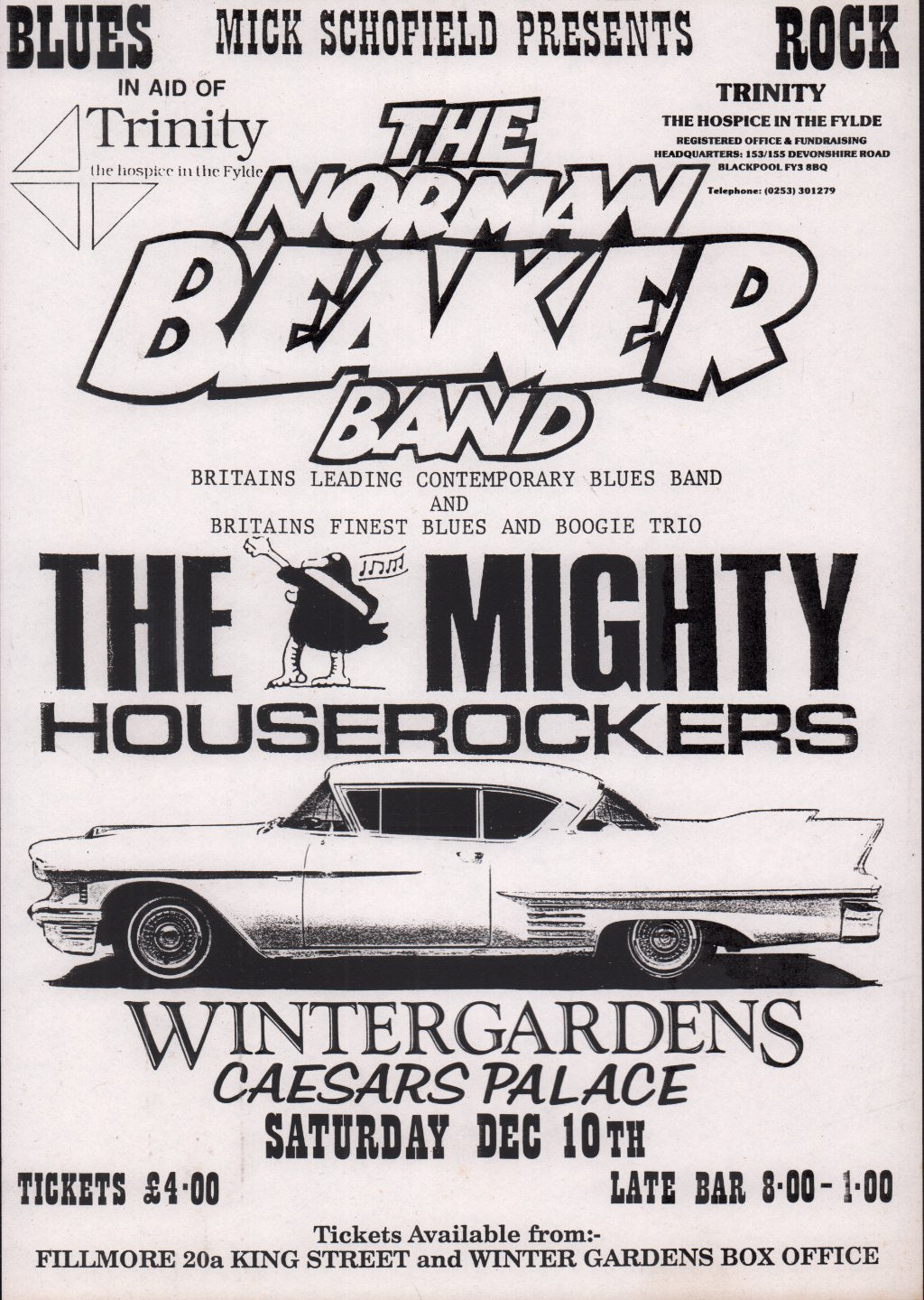 Norman Beaker Band / mighty houserockers - winter gardens caesars palace saturday dec 10th - Poster