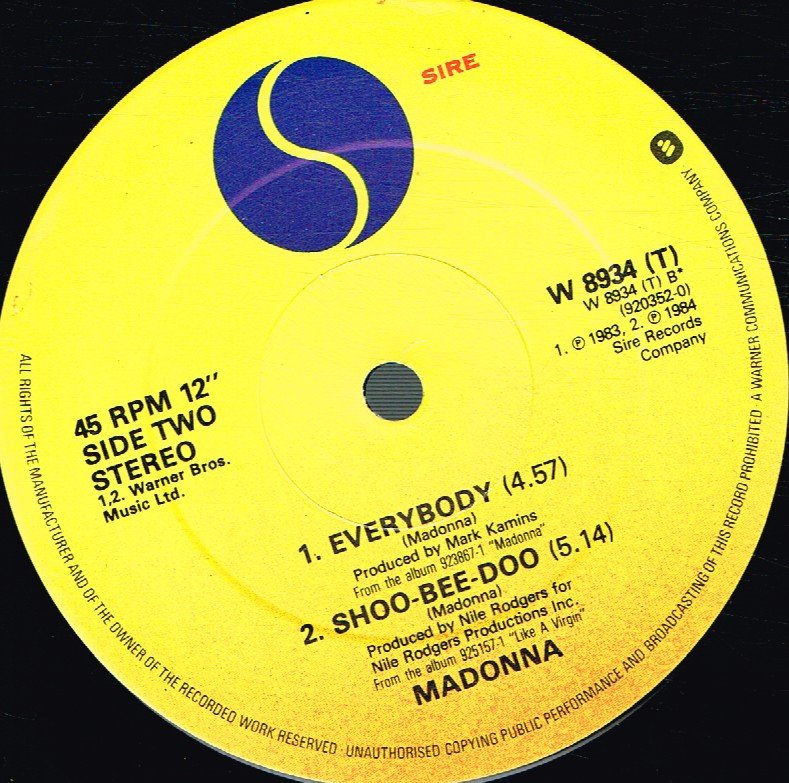 Madonna - Into The Groove - 12 Inch