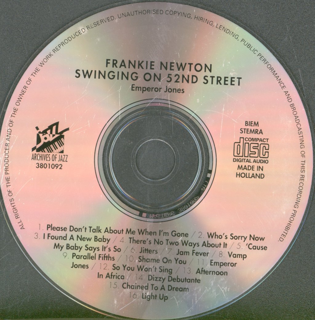 Frank Newton - Swinging On 52nd Street - Cd