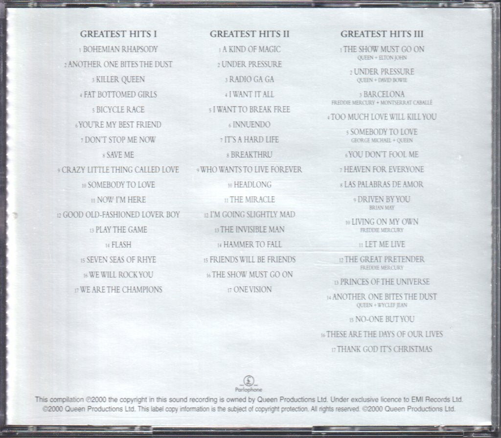 Queen - Greatest Hits 1, 2 And 3 - Triple Cd