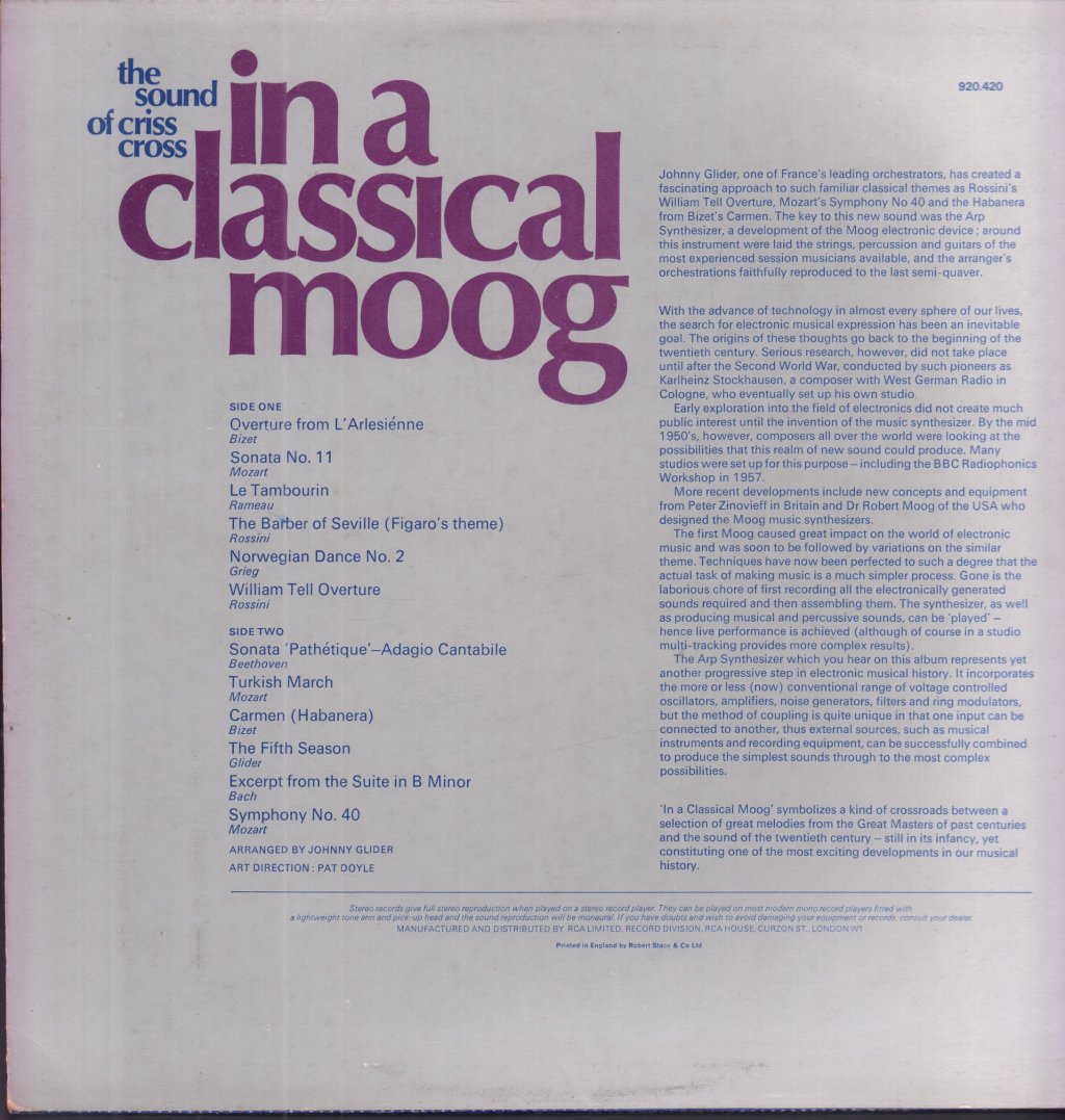 Sound Of Criss Cross - In A Classical Moog - Lp