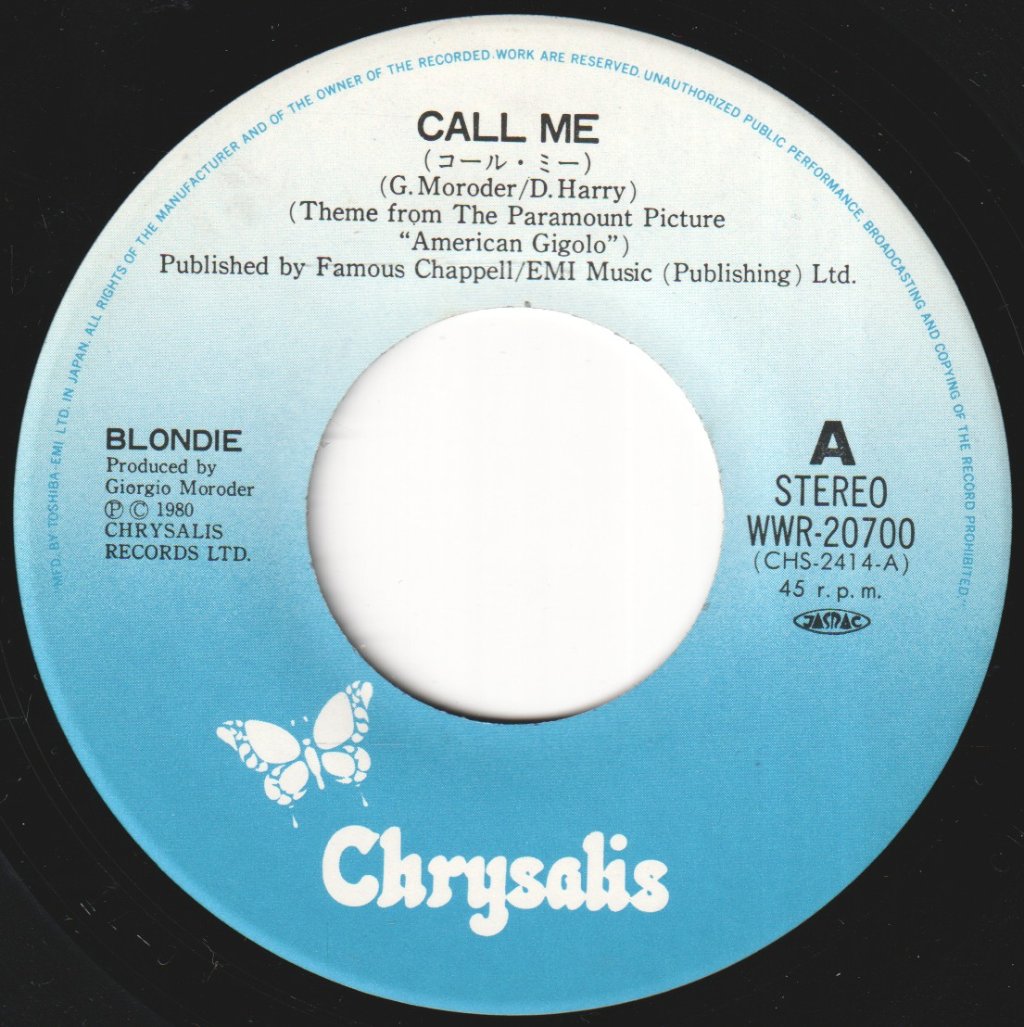 Blondie - Call Me - 7 Inch